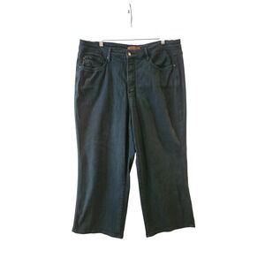 Judy Blue Crop Wide Leg Jeans Green‎ Garment Dyed Womens Size 20W High Rise